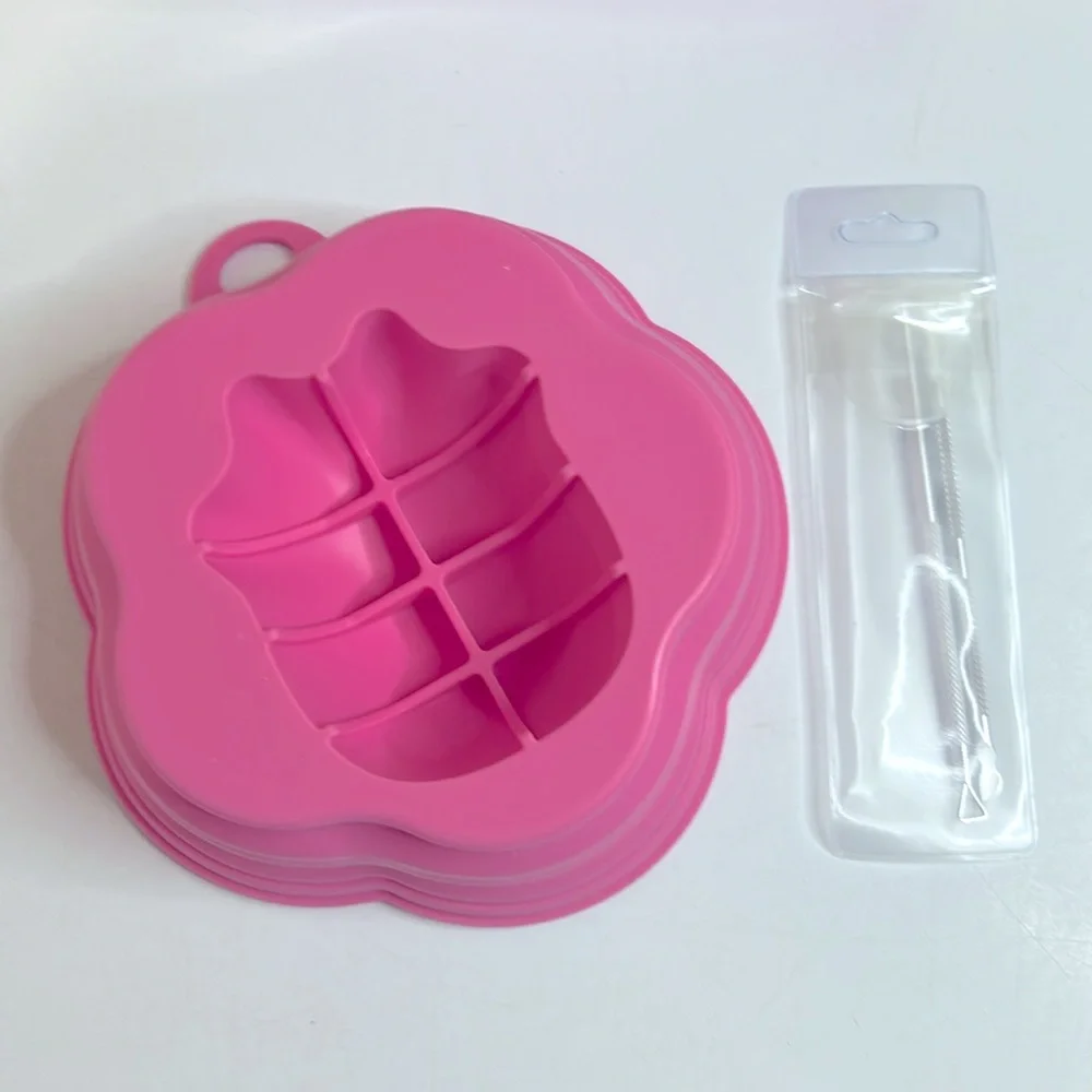Pink Silicone Nail Soaking Bowl And Tools